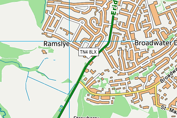 TN4 8LX map - OS VectorMap District (Ordnance Survey)