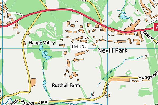 TN4 8NL map - OS VectorMap District (Ordnance Survey)