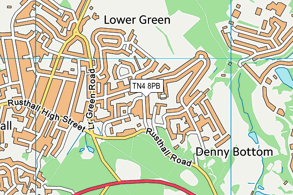 TN4 8PB map - OS VectorMap District (Ordnance Survey)