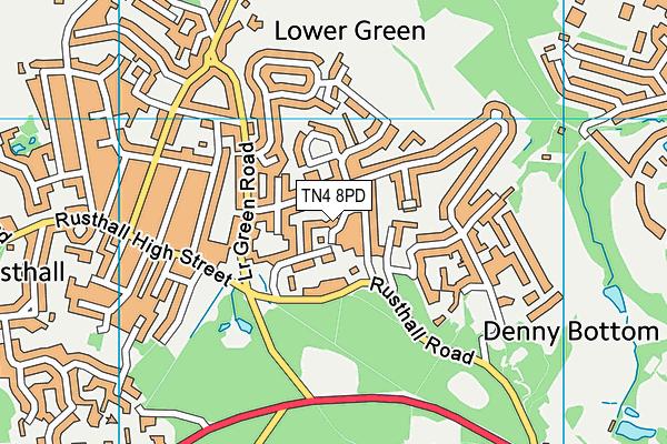 TN4 8PD map - OS VectorMap District (Ordnance Survey)