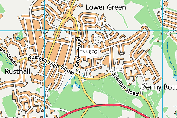 TN4 8PG map - OS VectorMap District (Ordnance Survey)