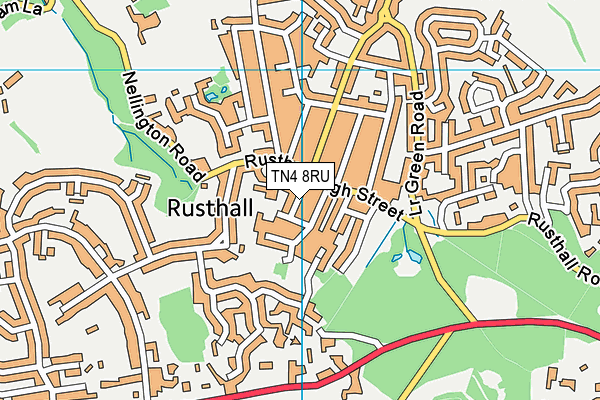 TN4 8RU map - OS VectorMap District (Ordnance Survey)