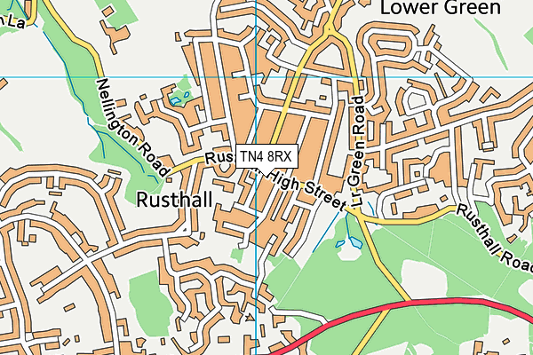 TN4 8RX map - OS VectorMap District (Ordnance Survey)