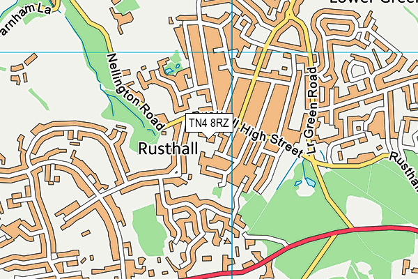 Rusthall St Paul's CofE VA Primary School map (TN4 8RZ) - OS VectorMap District (Ordnance Survey)