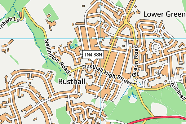 TN4 8SN map - OS VectorMap District (Ordnance Survey)