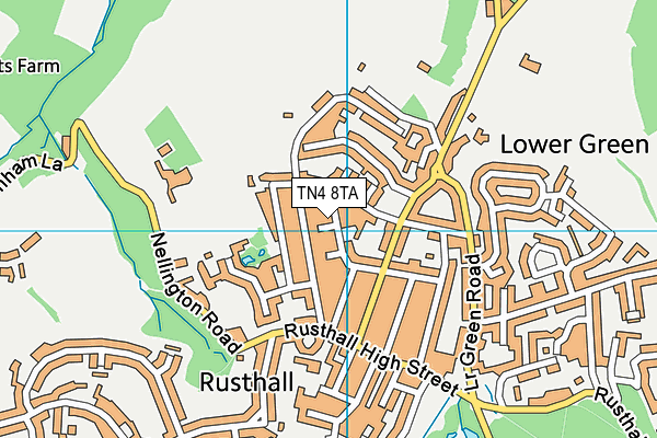 TN4 8TA map - OS VectorMap District (Ordnance Survey)