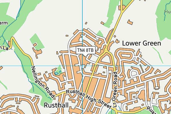 TN4 8TB map - OS VectorMap District (Ordnance Survey)