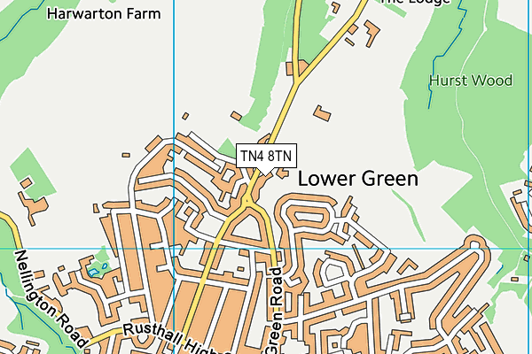 TN4 8TN map - OS VectorMap District (Ordnance Survey)