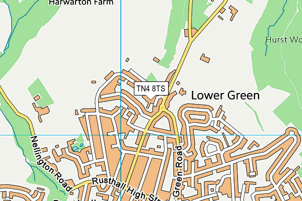 TN4 8TS map - OS VectorMap District (Ordnance Survey)