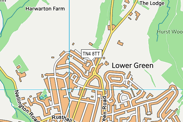 TN4 8TT map - OS VectorMap District (Ordnance Survey)