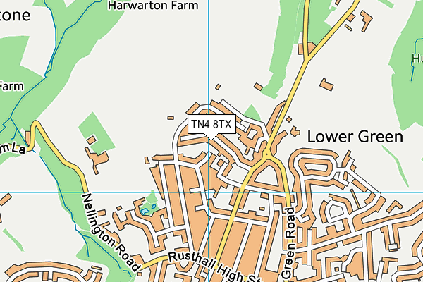 TN4 8TX map - OS VectorMap District (Ordnance Survey)