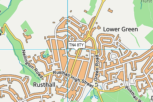 TN4 8TY map - OS VectorMap District (Ordnance Survey)