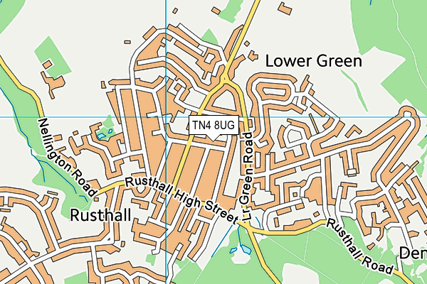 TN4 8UG map - OS VectorMap District (Ordnance Survey)