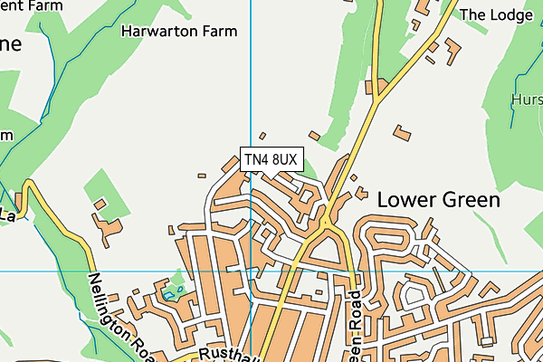 TN4 8UX map - OS VectorMap District (Ordnance Survey)