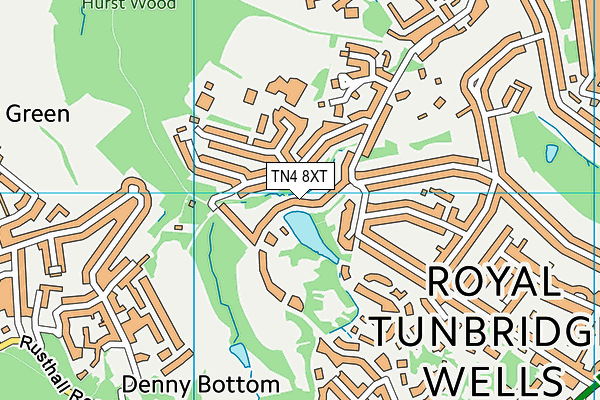 TN4 8XT map - OS VectorMap District (Ordnance Survey)