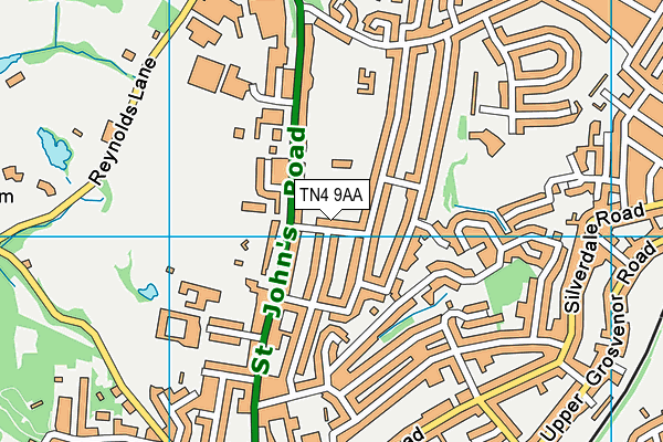 TN4 9AA map - OS VectorMap District (Ordnance Survey)