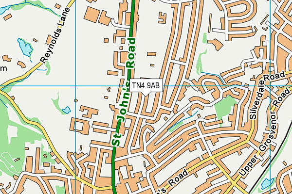 TN4 9AB map - OS VectorMap District (Ordnance Survey)