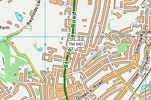 TN4 9AD map - OS VectorMap District (Ordnance Survey)