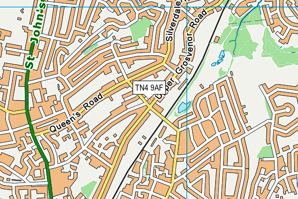 TN4 9AF map - OS VectorMap District (Ordnance Survey)