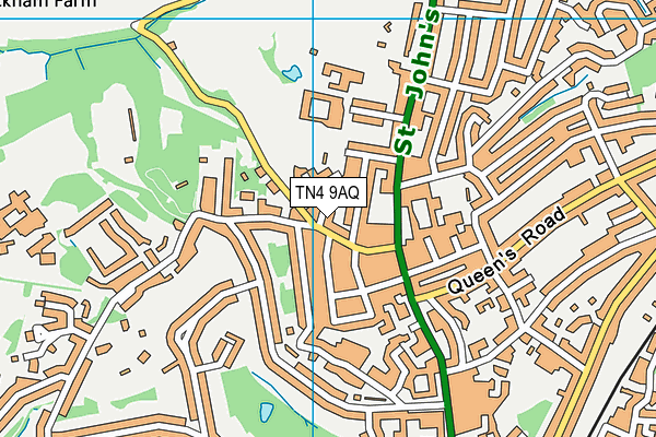 TN4 9AQ map - OS VectorMap District (Ordnance Survey)