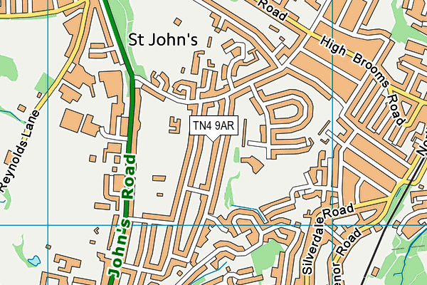 TN4 9AR map - OS VectorMap District (Ordnance Survey)