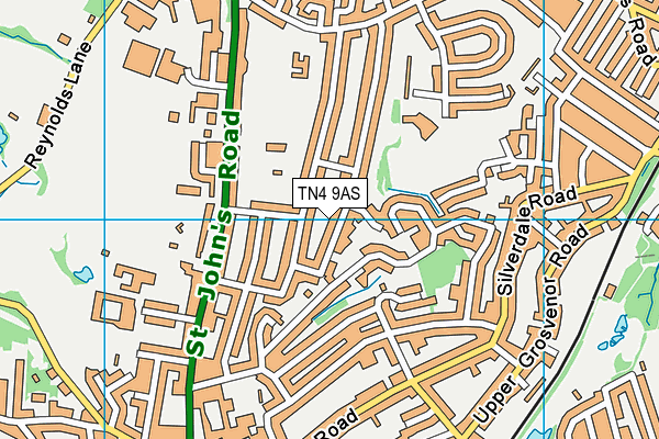 TN4 9AS map - OS VectorMap District (Ordnance Survey)