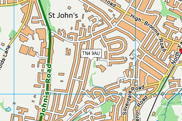 St John's Recreation Ground map (TN4 9AU) - OS VectorMap District (Ordnance Survey)