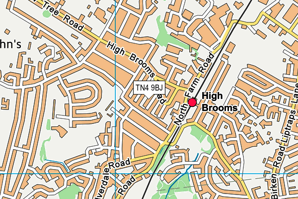 TN4 9BJ map - OS VectorMap District (Ordnance Survey)