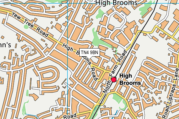 Map of HIGHBROOMS FOOD & WINE LTD at district scale