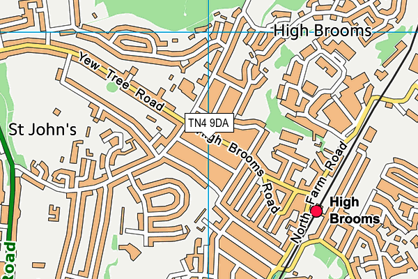 TN4 9DA map - OS VectorMap District (Ordnance Survey)