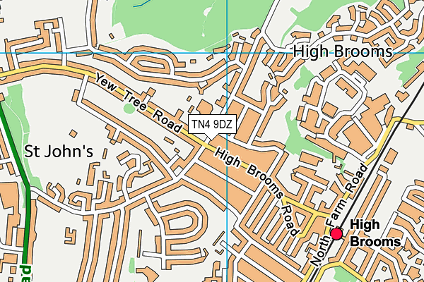 TN4 9DZ map - OS VectorMap District (Ordnance Survey)