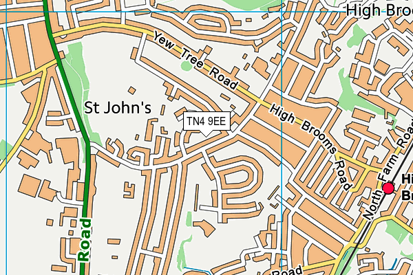 TN4 9EE map - OS VectorMap District (Ordnance Survey)