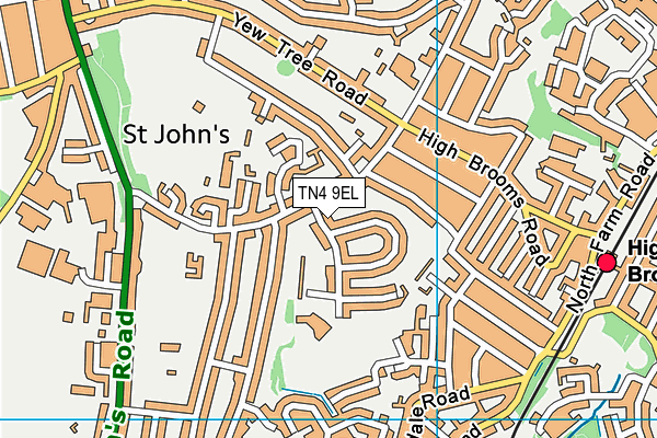 TN4 9EL map - OS VectorMap District (Ordnance Survey)