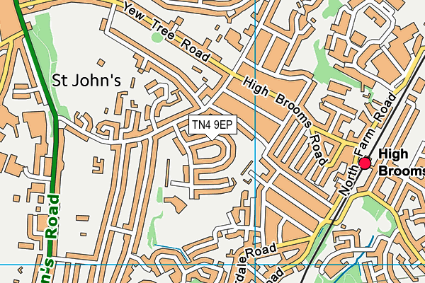 TN4 9EP map - OS VectorMap District (Ordnance Survey)