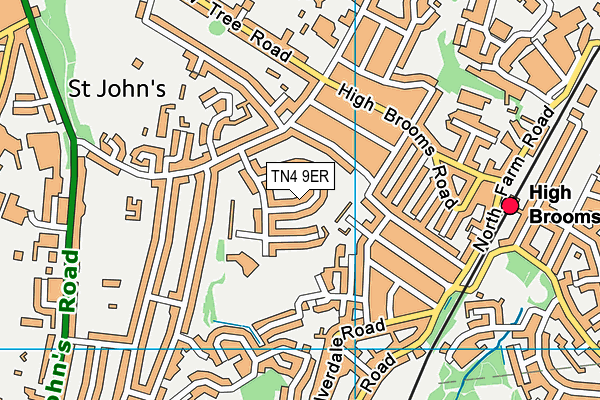 TN4 9ER map - OS VectorMap District (Ordnance Survey)