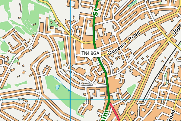 TN4 9GA map - OS VectorMap District (Ordnance Survey)