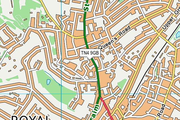 TN4 9GB map - OS VectorMap District (Ordnance Survey)