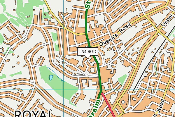 TN4 9GD map - OS VectorMap District (Ordnance Survey)