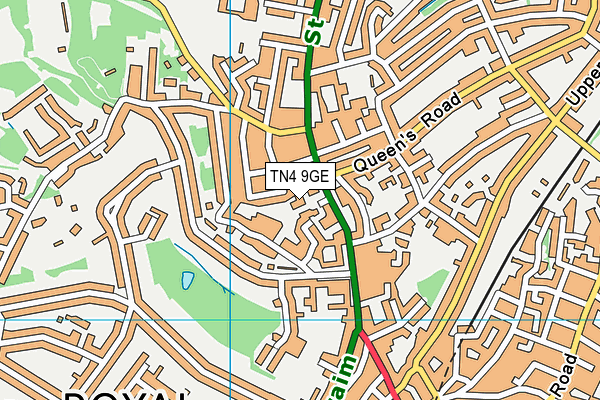 TN4 9GE map - OS VectorMap District (Ordnance Survey)