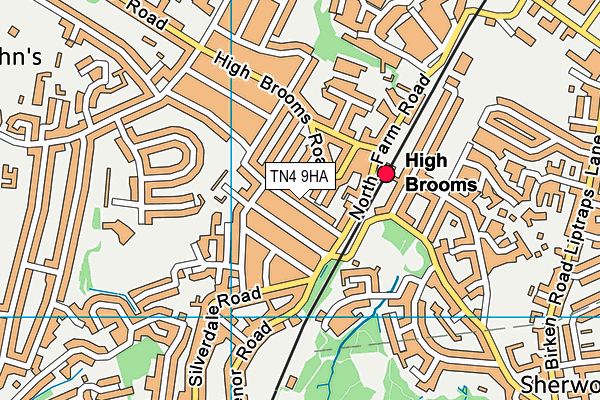 TN4 9HA map - OS VectorMap District (Ordnance Survey)