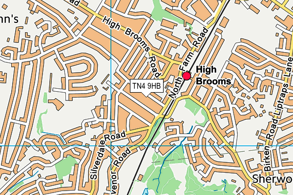 TN4 9HB map - OS VectorMap District (Ordnance Survey)