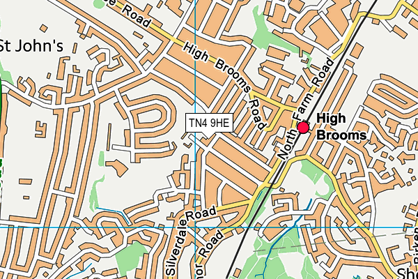 TN4 9HE map - OS VectorMap District (Ordnance Survey)