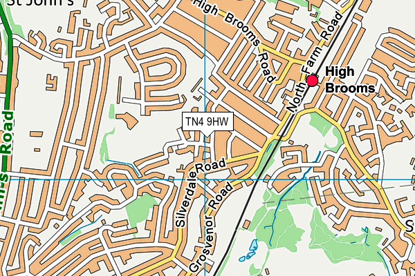 TN4 9HW map - OS VectorMap District (Ordnance Survey)