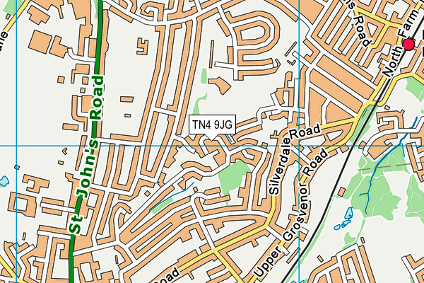 TN4 9JG map - OS VectorMap District (Ordnance Survey)