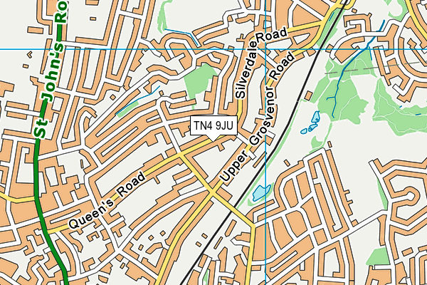 TN4 9JU map - OS VectorMap District (Ordnance Survey)