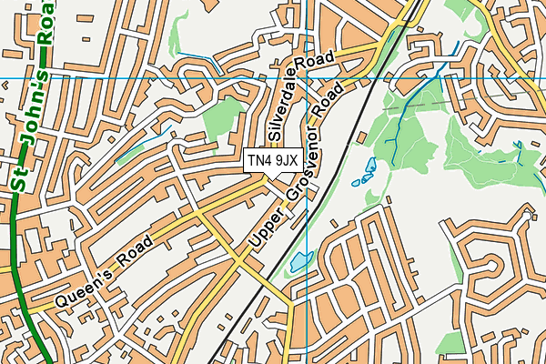 TN4 9JX map - OS VectorMap District (Ordnance Survey)