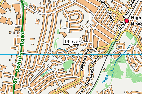 TN4 9LB map - OS VectorMap District (Ordnance Survey)