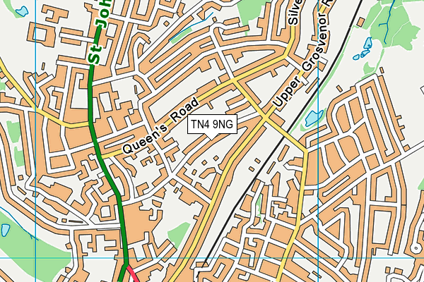 TN4 9NG map - OS VectorMap District (Ordnance Survey)