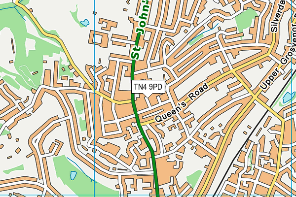 TN4 9PD map - OS VectorMap District (Ordnance Survey)