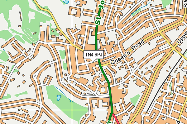TN4 9PJ map - OS VectorMap District (Ordnance Survey)